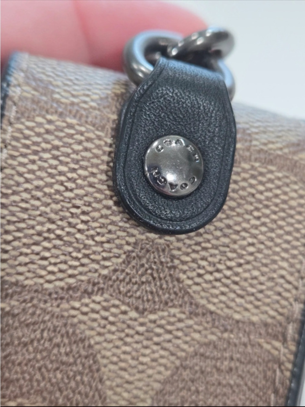 NWOT Coach Earbud/AirPod Case or Bag Charm with Gunmetal Hardware - Picture 6 of 6